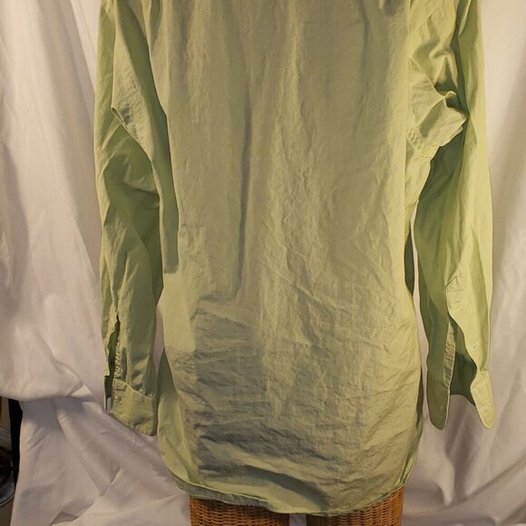 Wilkes Bashford Men's Light Green Button Down Shirt, Size 16.5", 34" - Picture 3 of 4